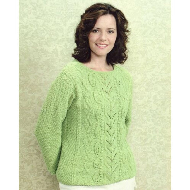 New Susan Mills Reynolds Mandalay Botanical Aran 82309 Sweater Knitting Pattern