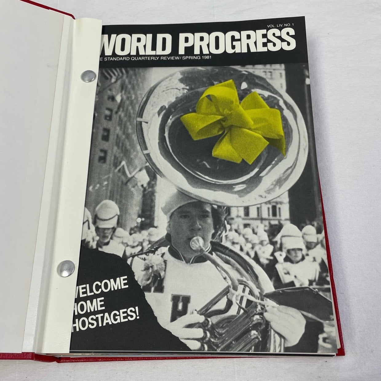 Vintage 1981 World Progress Yearbook Binder Spring Winter Summer Fall Collection