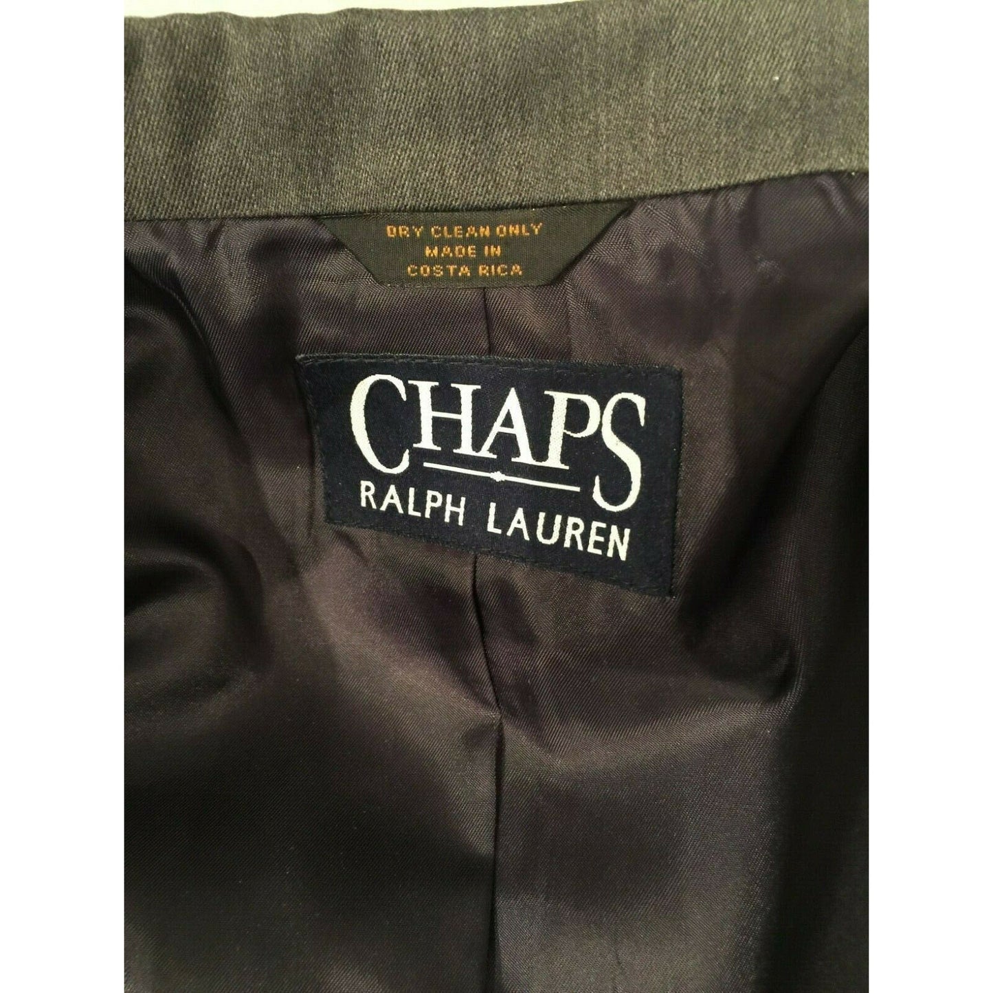 Chaps Ralph Lauren MISSING BUTTONS 40R GRAY Tuxedo Jacket Wedding Prom Costume