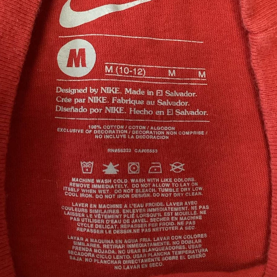 NIKE Youth Medium Basketball Short Sleeve 100% Cotton Crew Neck Tee Shirt
