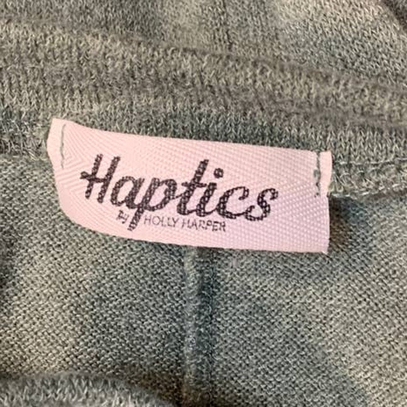 Haptics by Holly Harper 1X Long Sleeve Scoop Neck Leopard Spot Striped Sweater