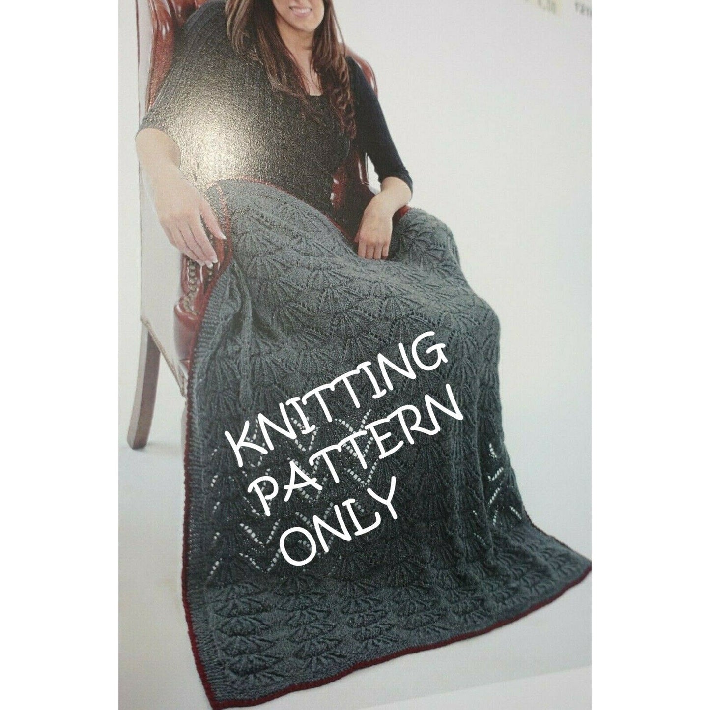 NWT JoAnne Turcotte Plymouth Yarn 1218 Encore Worsted Afghan Knitting Pattern