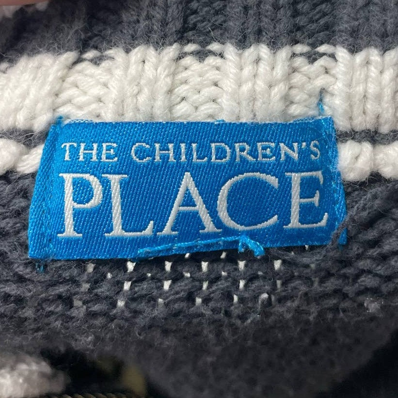 Children's Place Kids Small 5/6 Half Zip Striped Long Sleeve Pullover Sweater