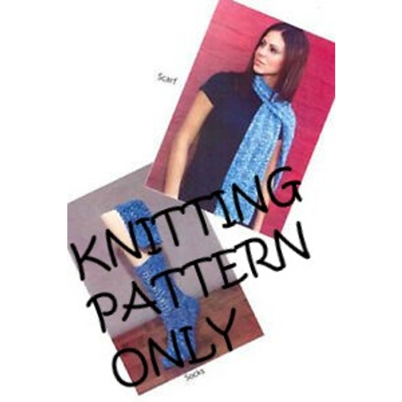 NWT Plymouth Yarn Design S089 Scarf and Socks Sockotta Knitting Pattern