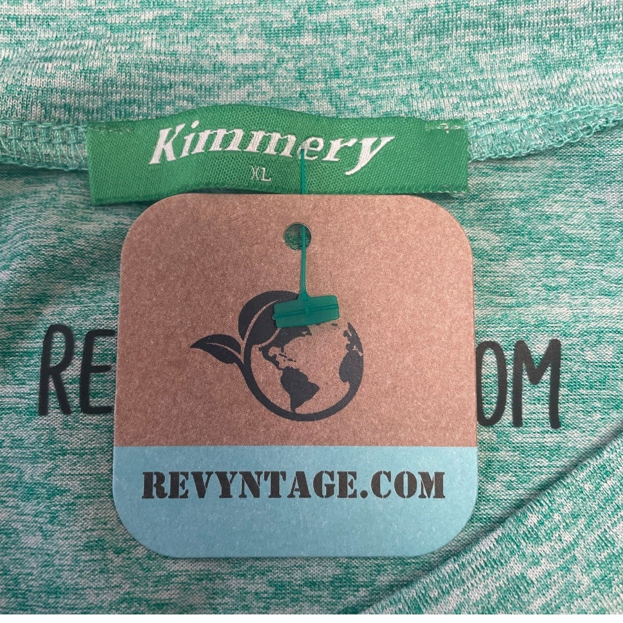 Hand Printed Upcycled XL Watercolor Peony Flower Polyester Blend Crew Neck Tee