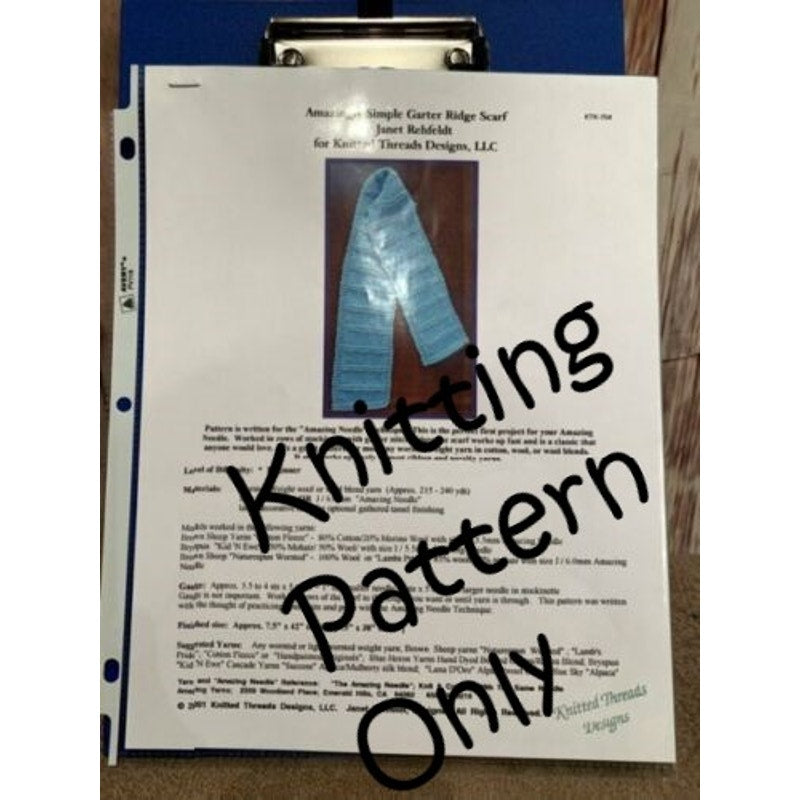 New Knitted Threads Janet Rehfeldt KTK-704 Amazing Simple Scarf Knitting Pattern