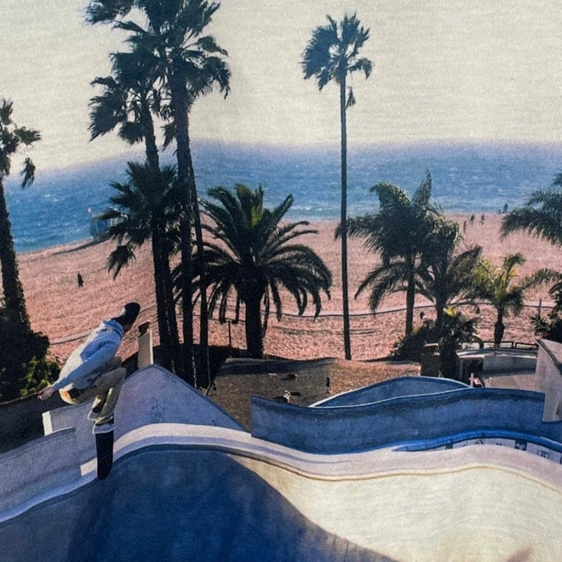 H&M Boys 10/12 Skateboarding Half Pipe Palm Tree Beach Short Sleeve Tee