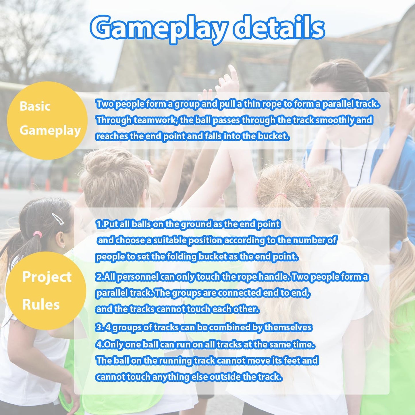 Teamwork Rope Track Game– Collaborative Ball Catch & Dribble Challenge