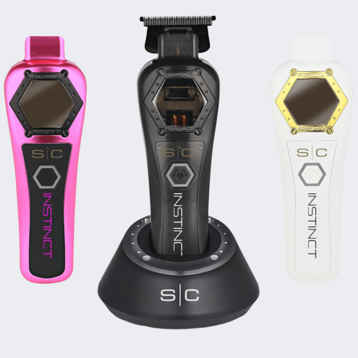 StyleCraft Rebel 2.0 Clipper, Instinct Metal Trimmer with FREE Instinct Metal Foil Shaver Pink