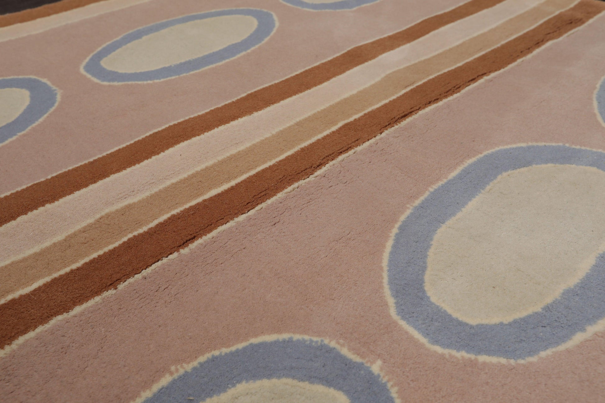 3'6" x 5'6" Handmade 100% Wool Oriental Area Rug Contemporary Pink-1