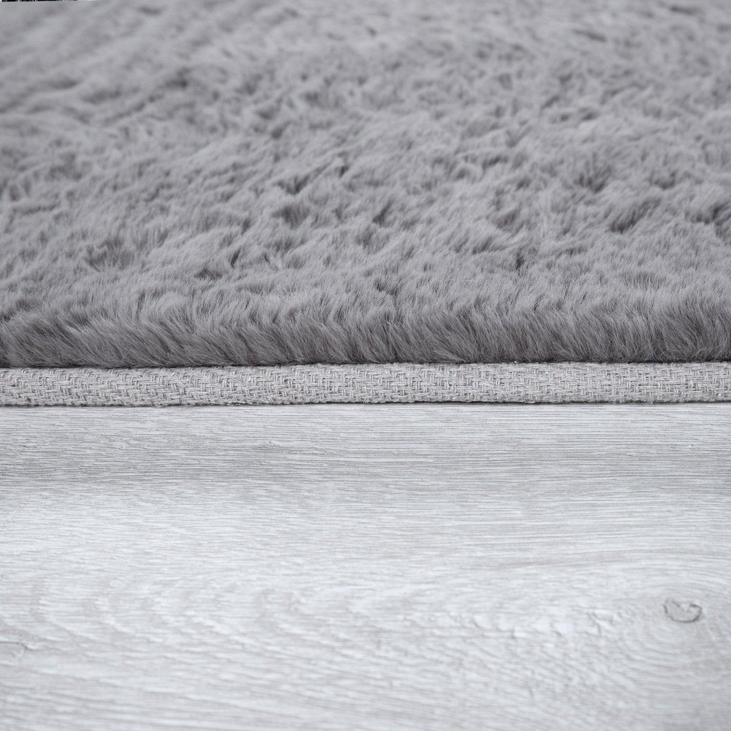 Super Soft Area Rug Fluffy High Pile Cosy Luxurious Touch in Solid Anthracite-4