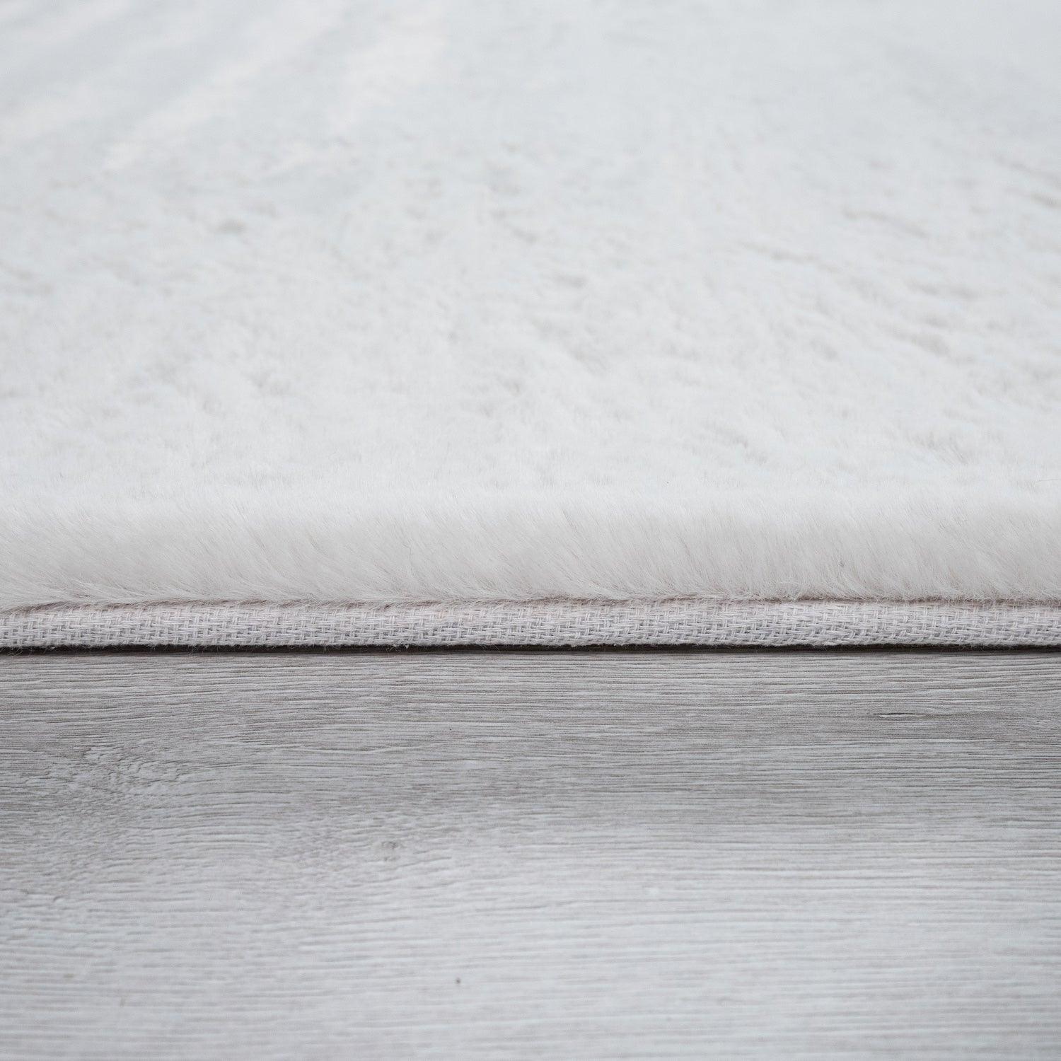 Super Soft Area Rug Fluffy High Pile Cosy Luxurious Touch in Solid Cream-4