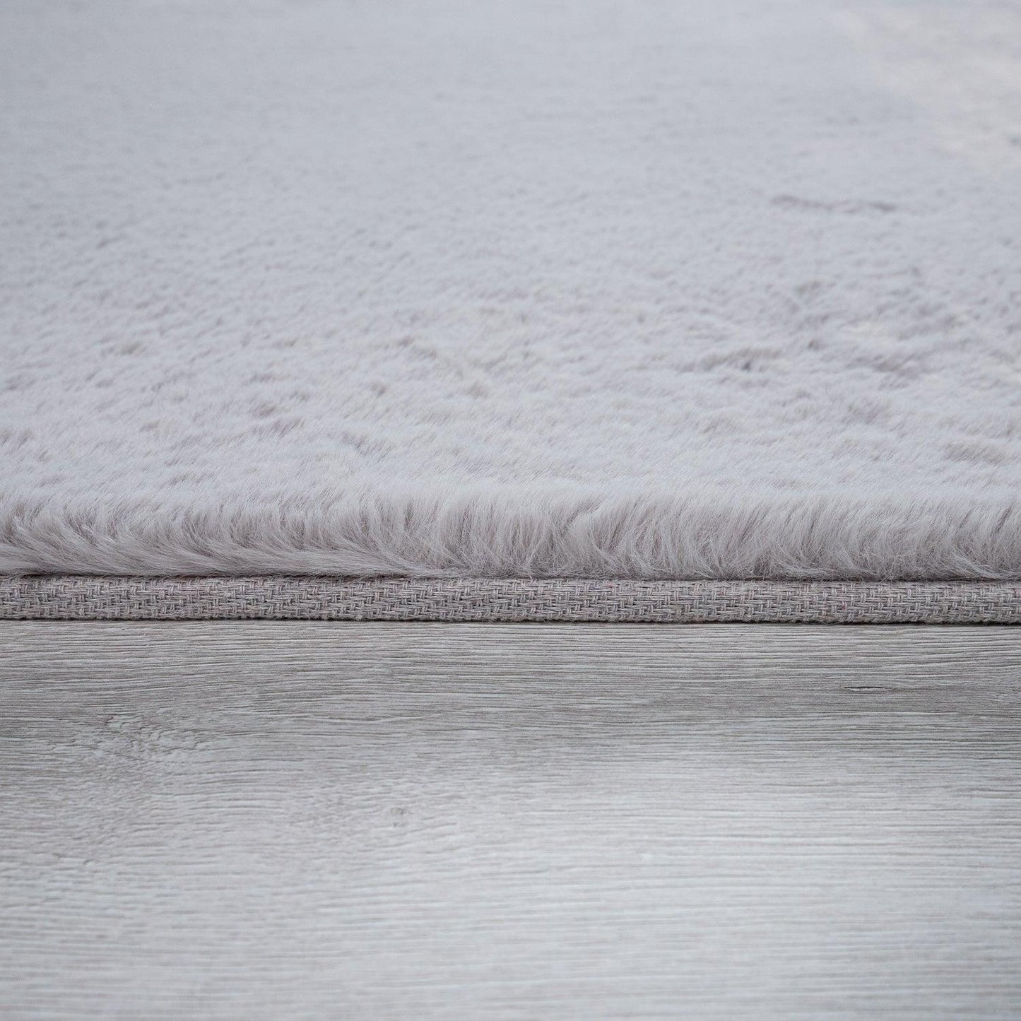 Super Soft Area Rug Fluffy High Pile Cosy Luxurious Touch in Solid Grey-4