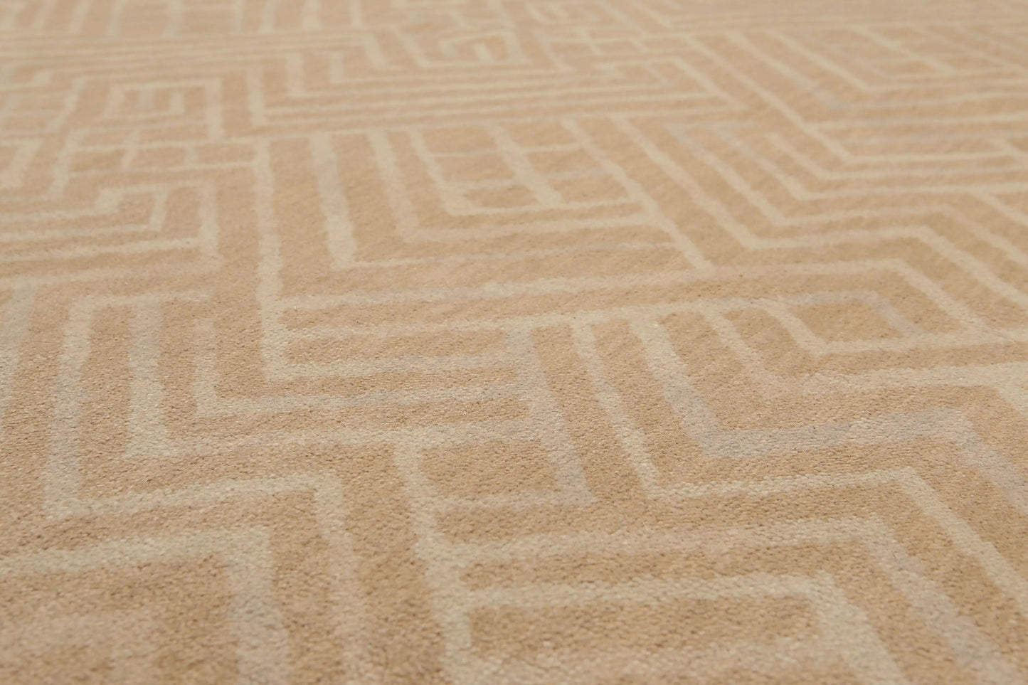 6' x 9' Hand Knotted Geometric Pattern 100% Wool Area rug Tan-2