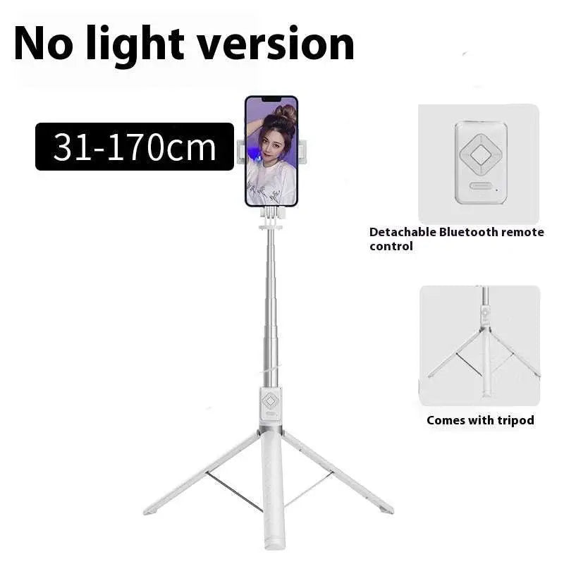 T11 Rechargeable Black Selfie Stick with Ring Light