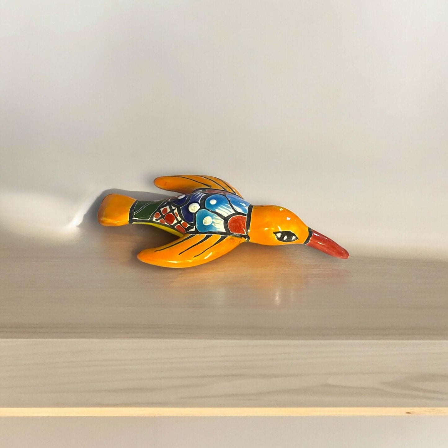 Talavera Hummingbird Wall Art | Mexican Hand-Painted Bird Decor