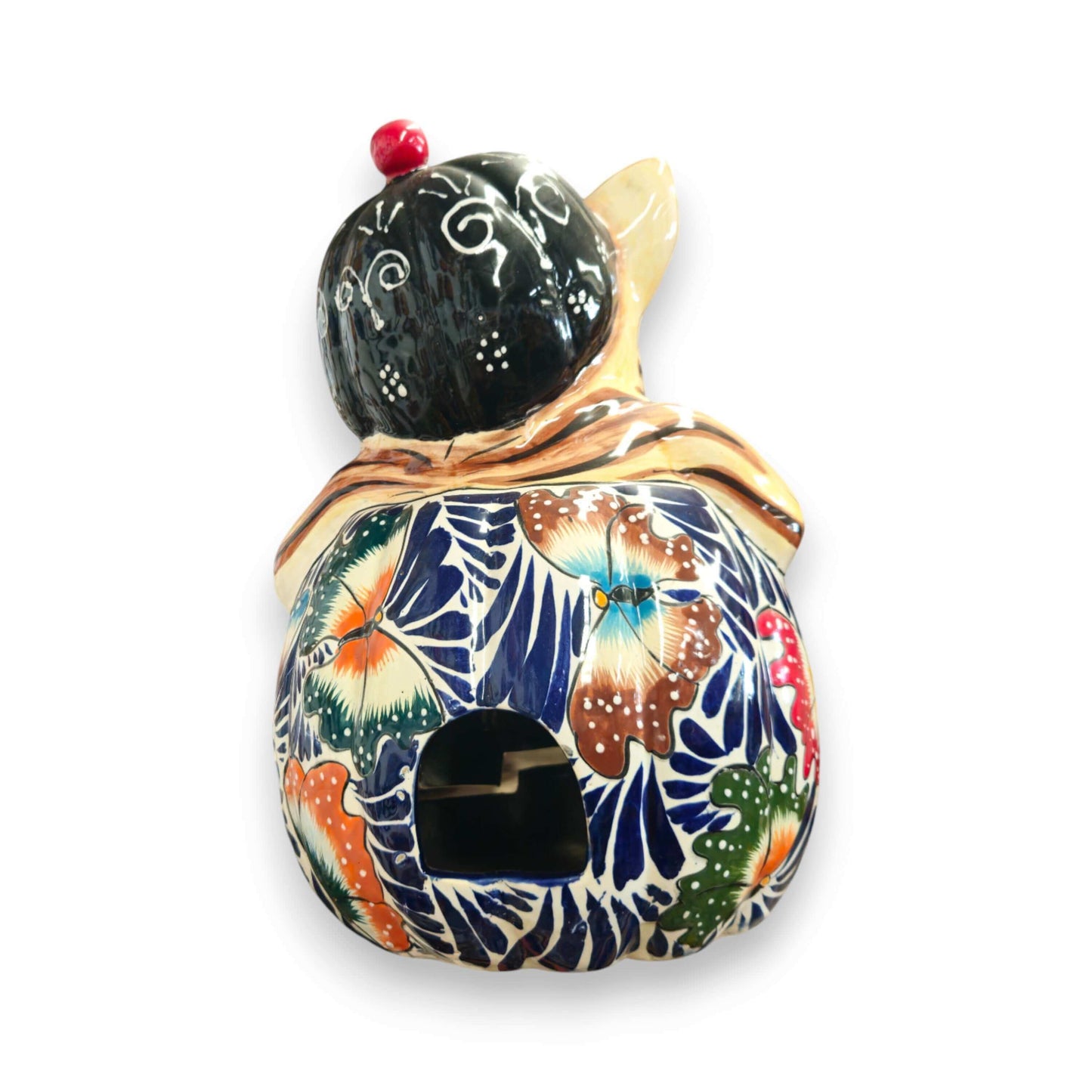 Talavera Pumpkin Animal Statue | Whimsical Fall Decor