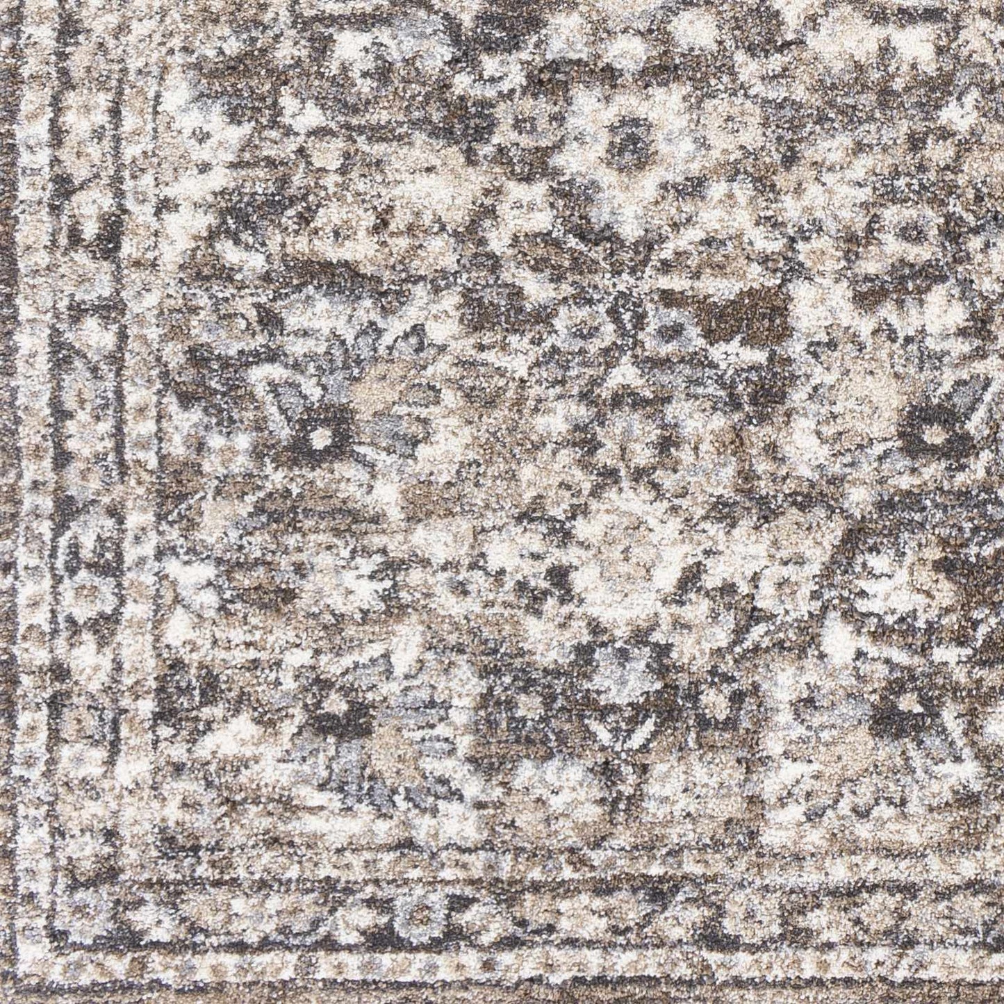 Talihina Brown Luxe Damask Rug-2