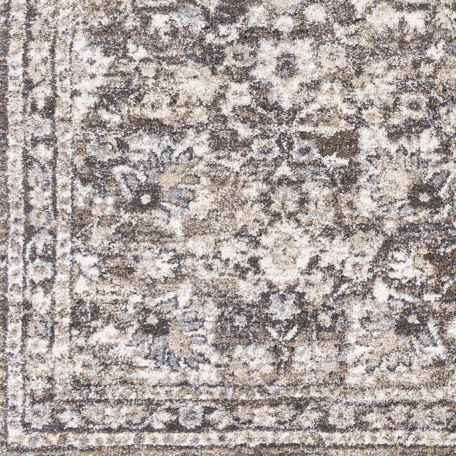 Talihina Brown Luxe Damask Rug-2