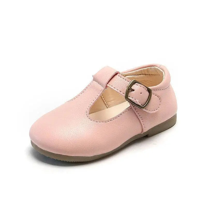 Tan Leather Versatile Single Shoes for Toddlers