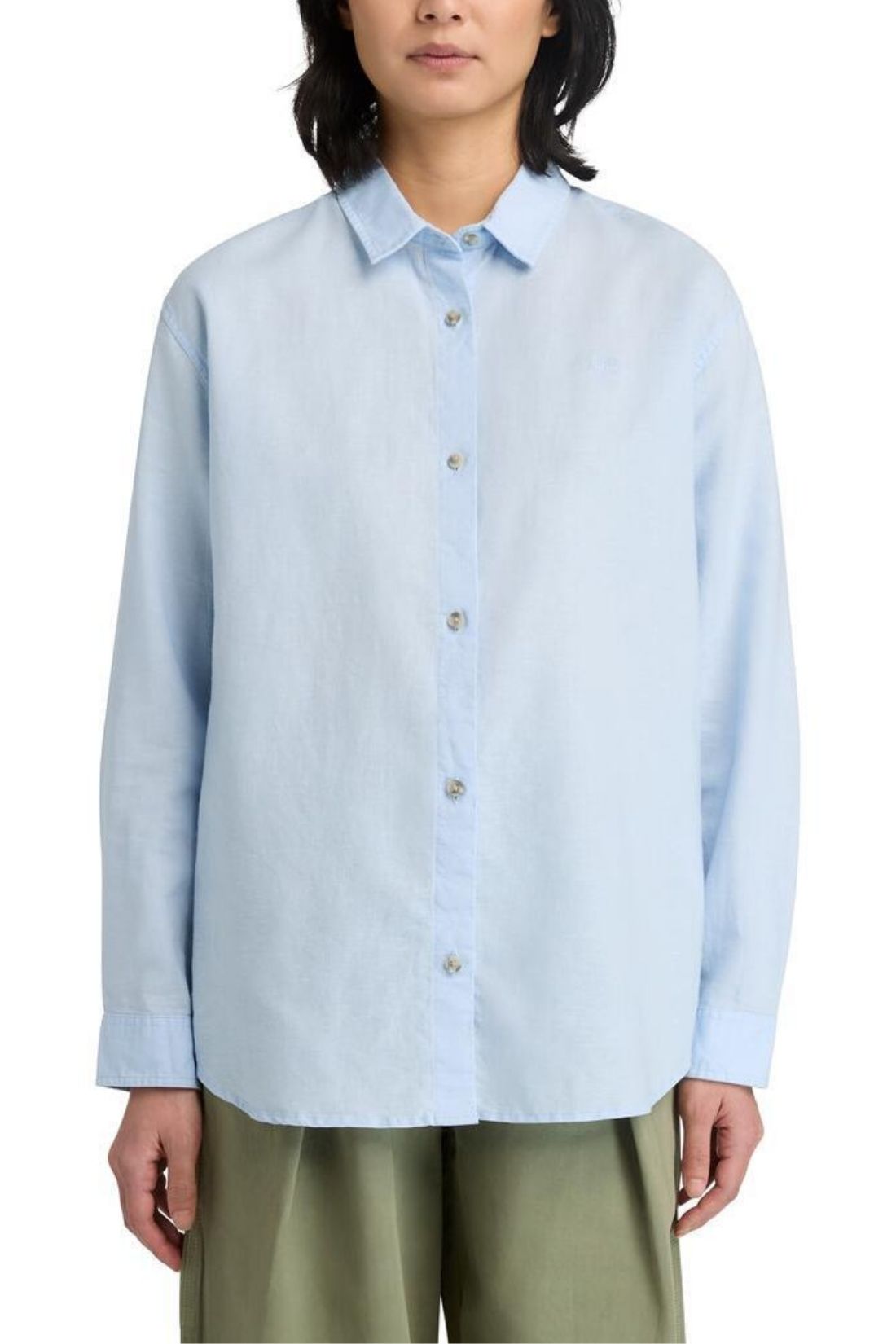 TIMBERLAND - Women's relaxed linen blend shirt - Size XL-3