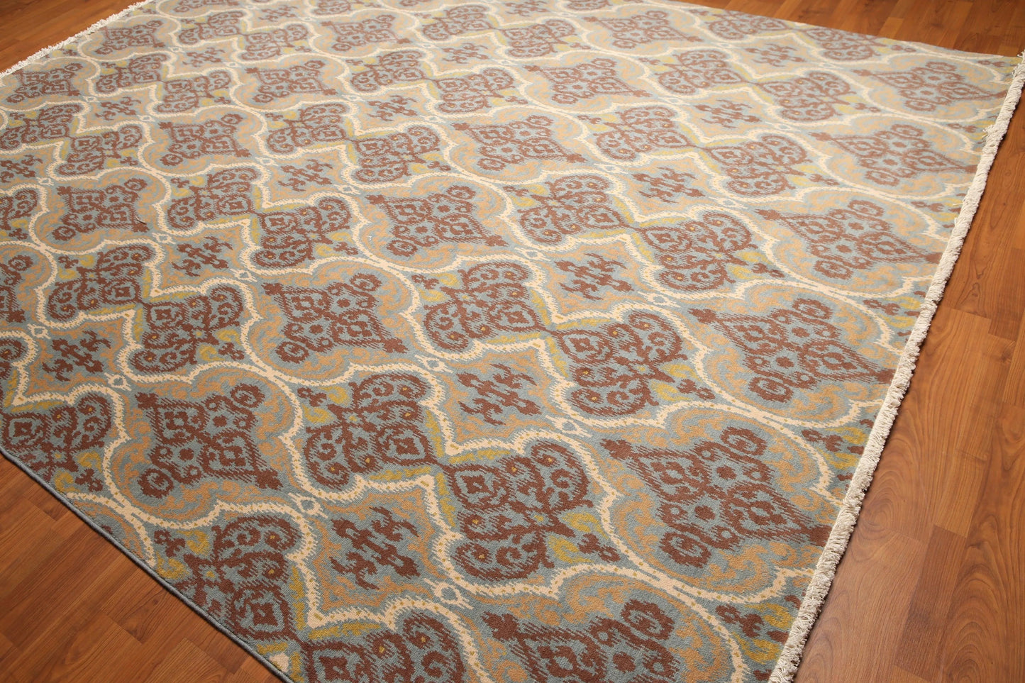 9' x 12' Hand knotted Eclectic Print Wool Full Pile Oriental Area Rug-1