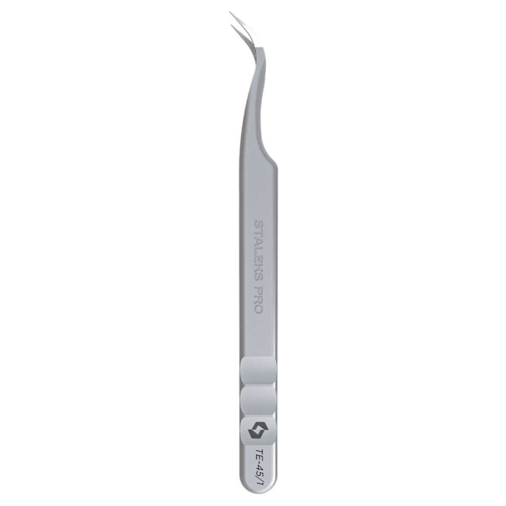 STALEKS PRO EXPERT 45 TYPE 1 PROFESSIONAL EYELASH TWEEZERS CURVED TE-45/1 - STALEKS™-1