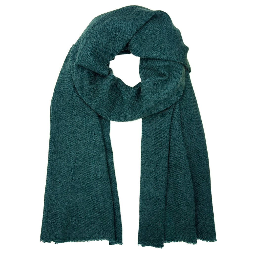 Teal Handloom Cashmere Scarf-0