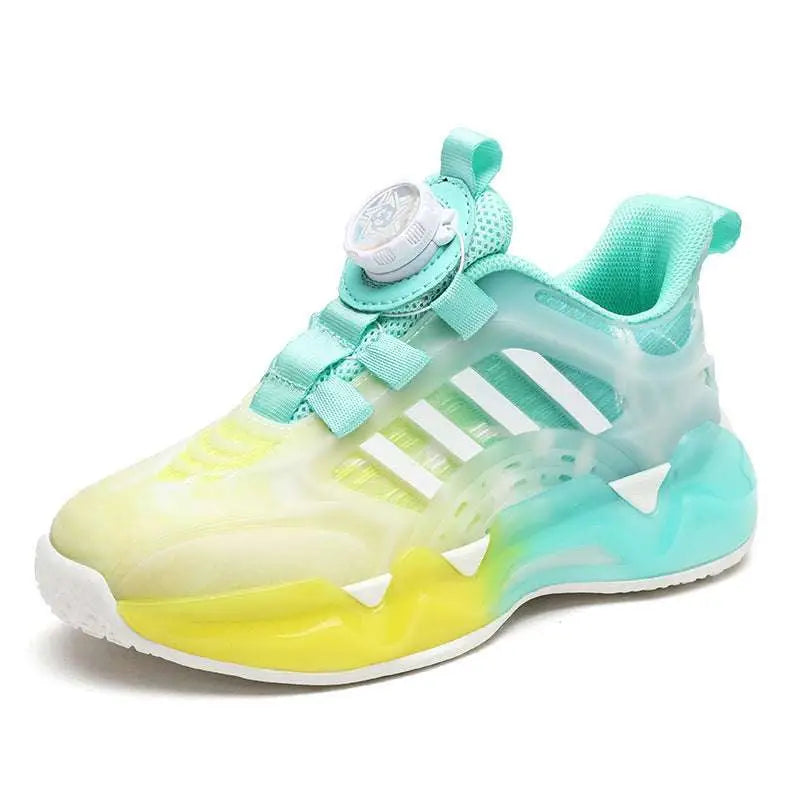 Teal Gradient Shoes Rotating Button Boy