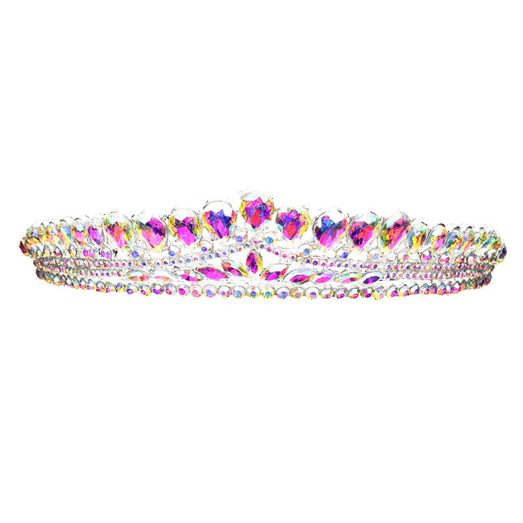 Teardrop Cluster Detailed Princess Tiara