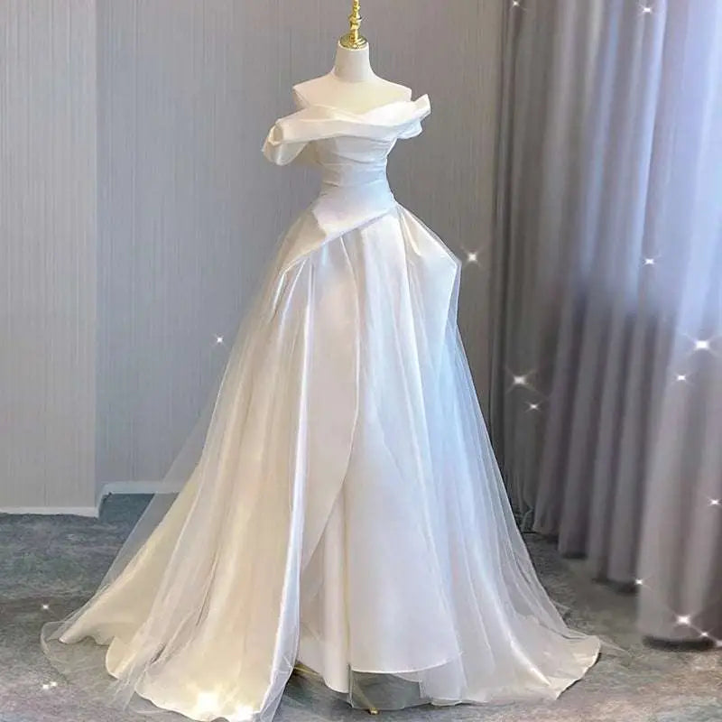 Temperament Princess Style French Satin Gown