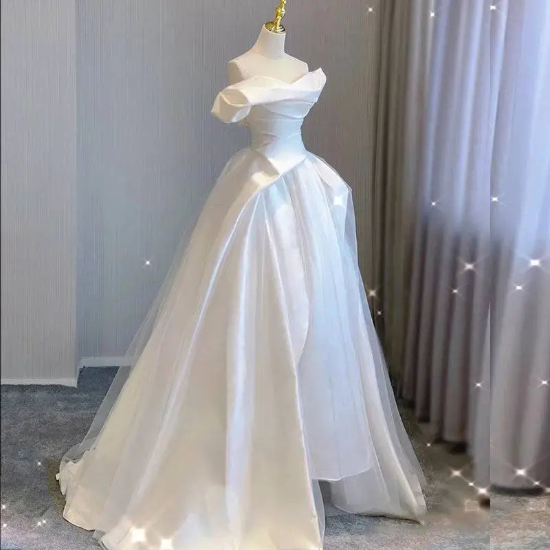 Temperament Princess Style French Satin Gown