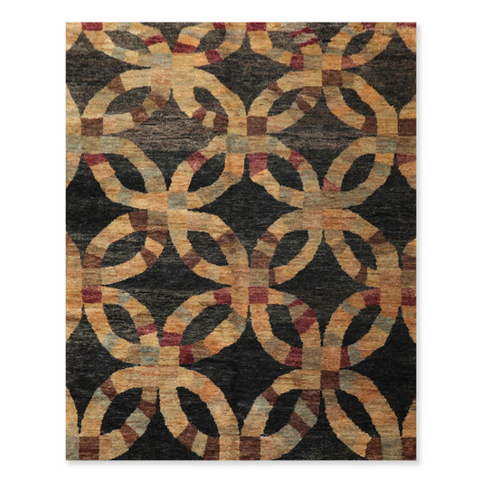 8' x 10' Hand Knotted 100% Jute Thick Pile Oriental Area Rug Modern Charcoal-0