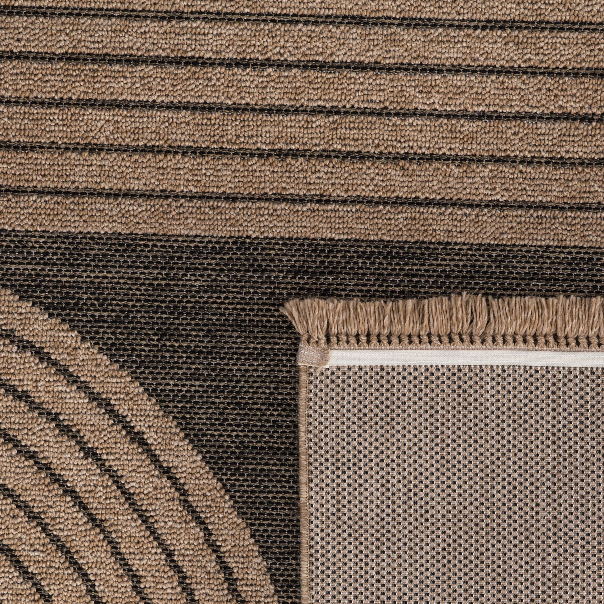In- & Outdoor Rug Cologne with Modern Lines Design in Beige Black-3