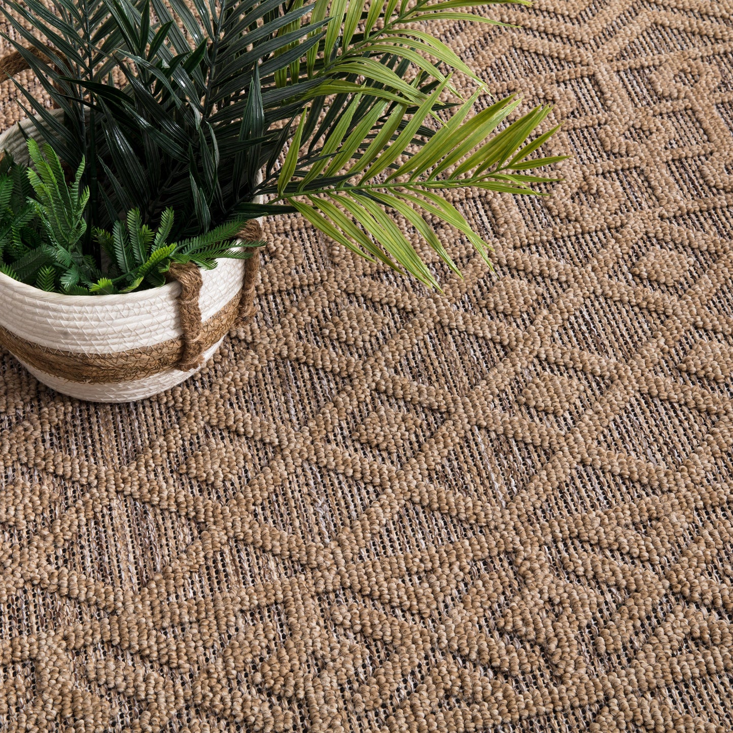 In- & Outdoor Rug Cologne with Bohemian Aztec Pattern in Beige-3