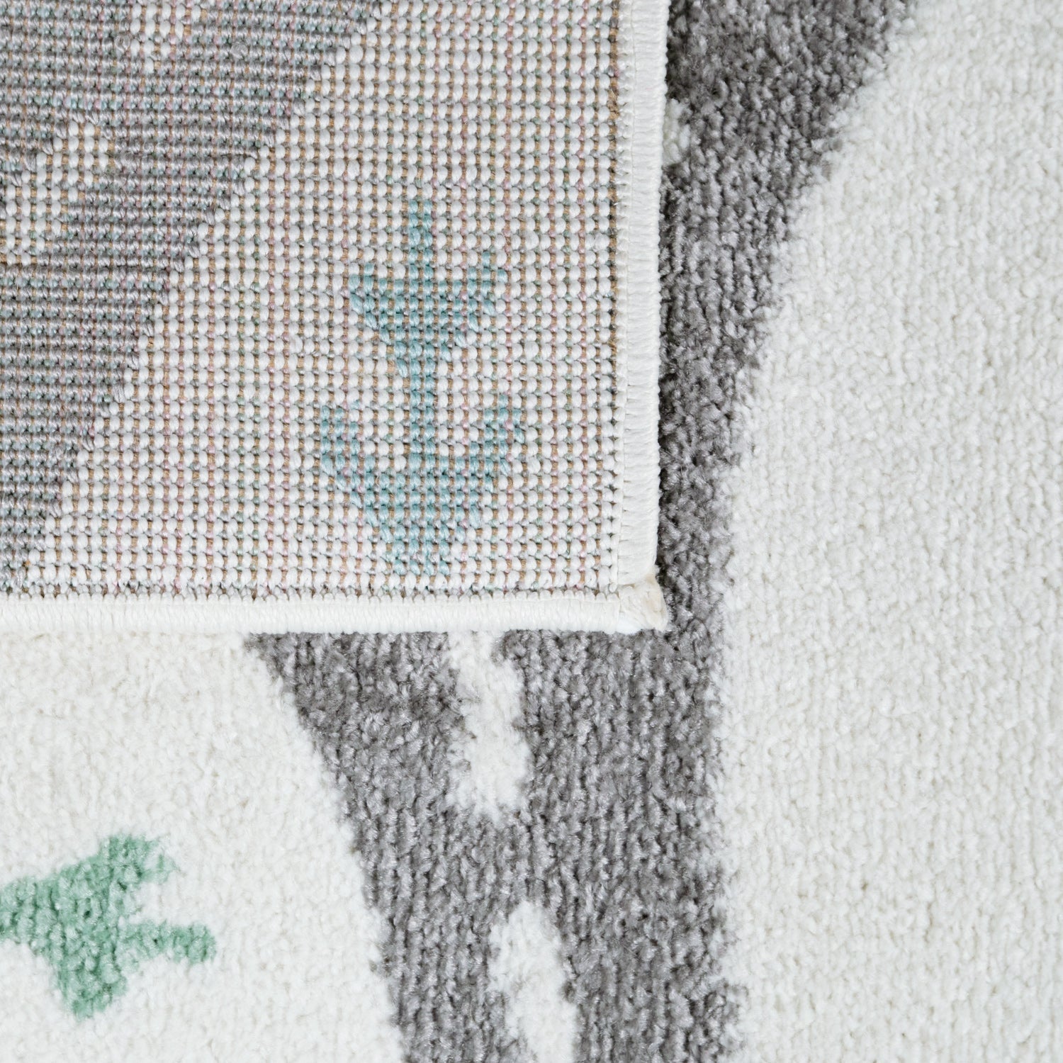 Nursery Rug Nino with Town Streets and Cars Motif in Pastel Colors-3