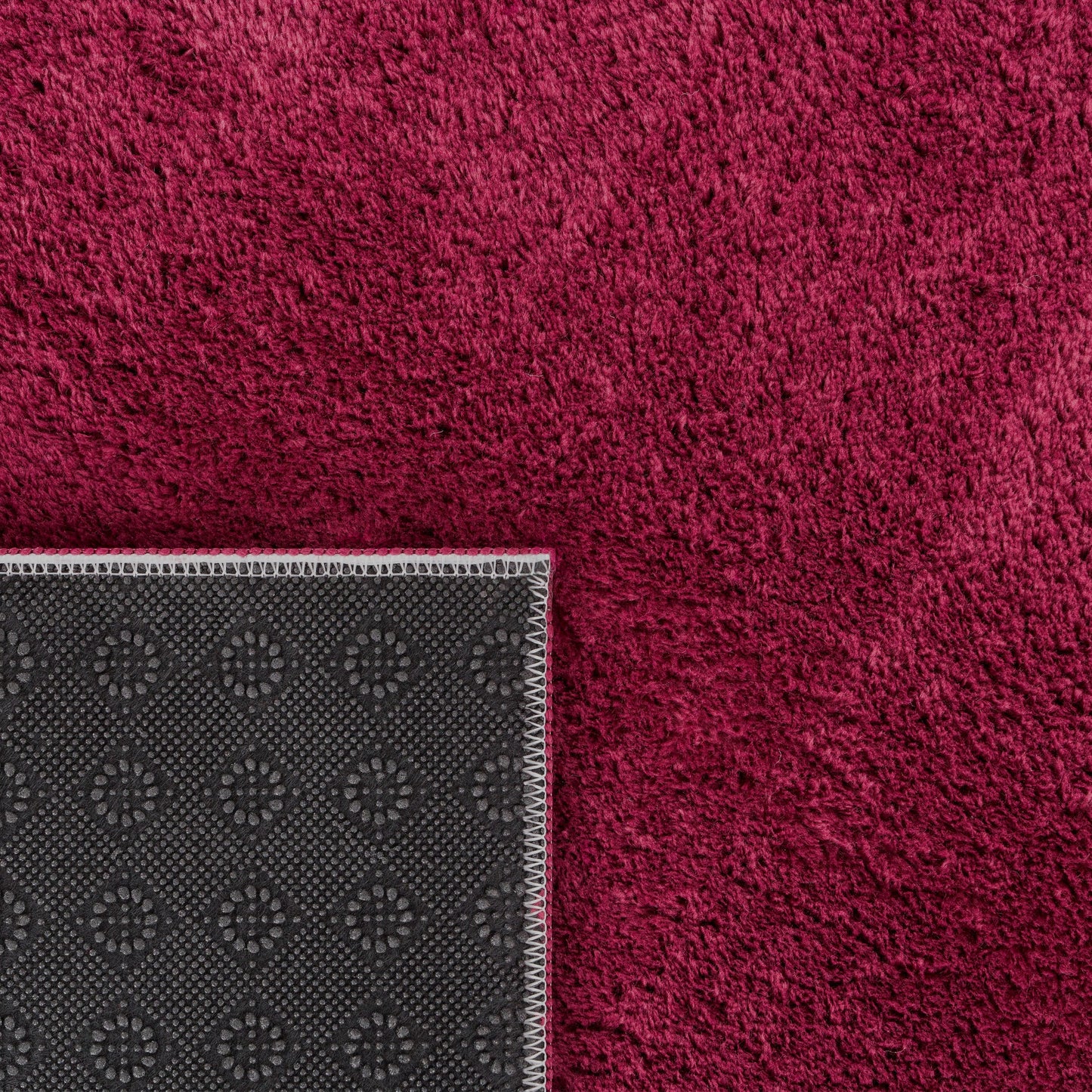 Soft Area Rug with Anti-Slip Backing Washable - Red-4