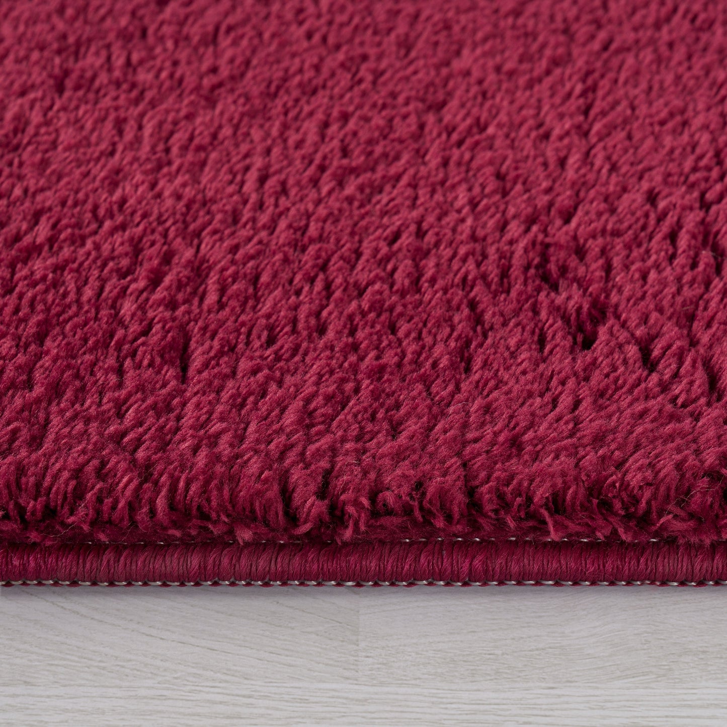 Soft Area Rug with Anti-Slip Backing Washable - Red-3