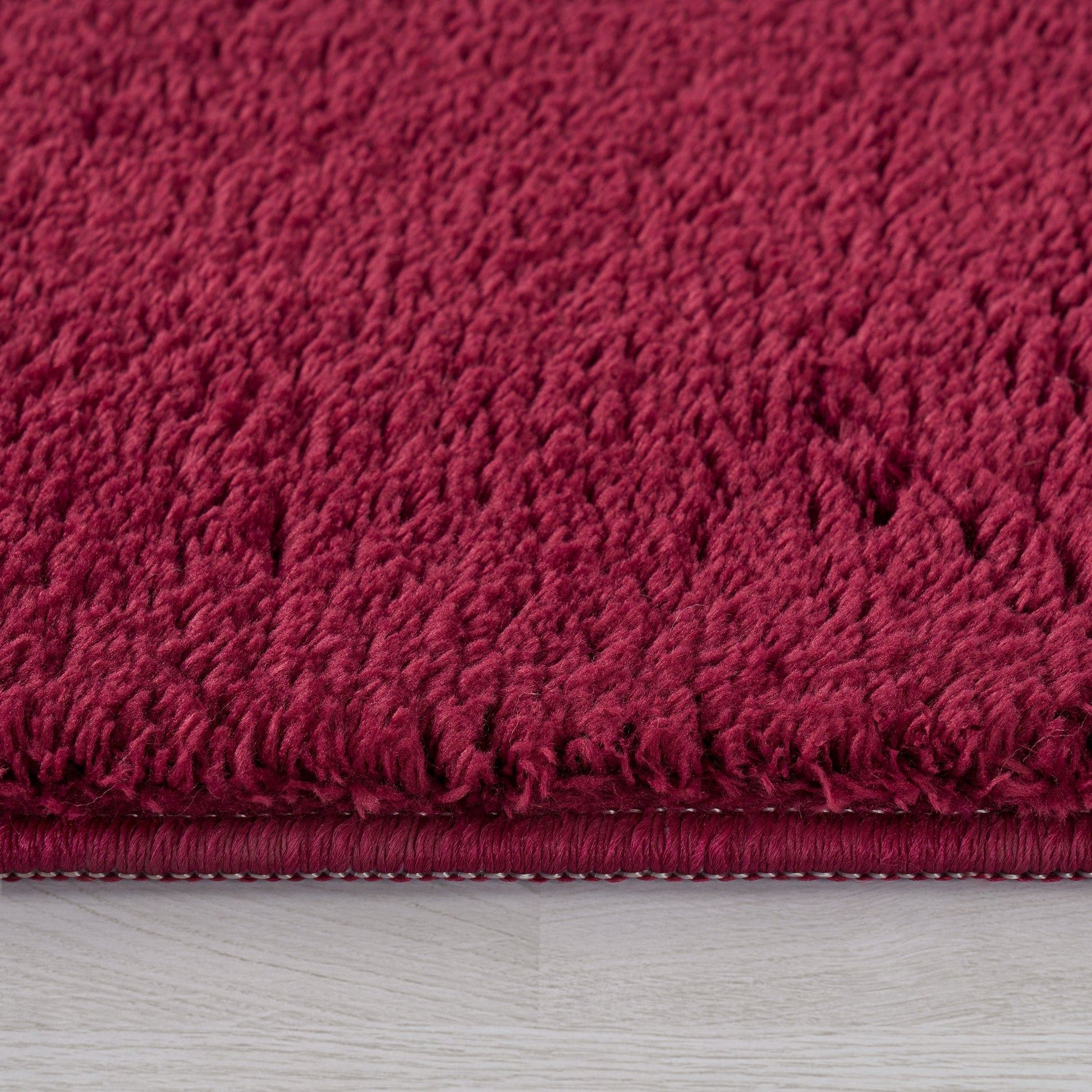 Soft Area Rug with Anti-Slip Backing Washable - Red-3