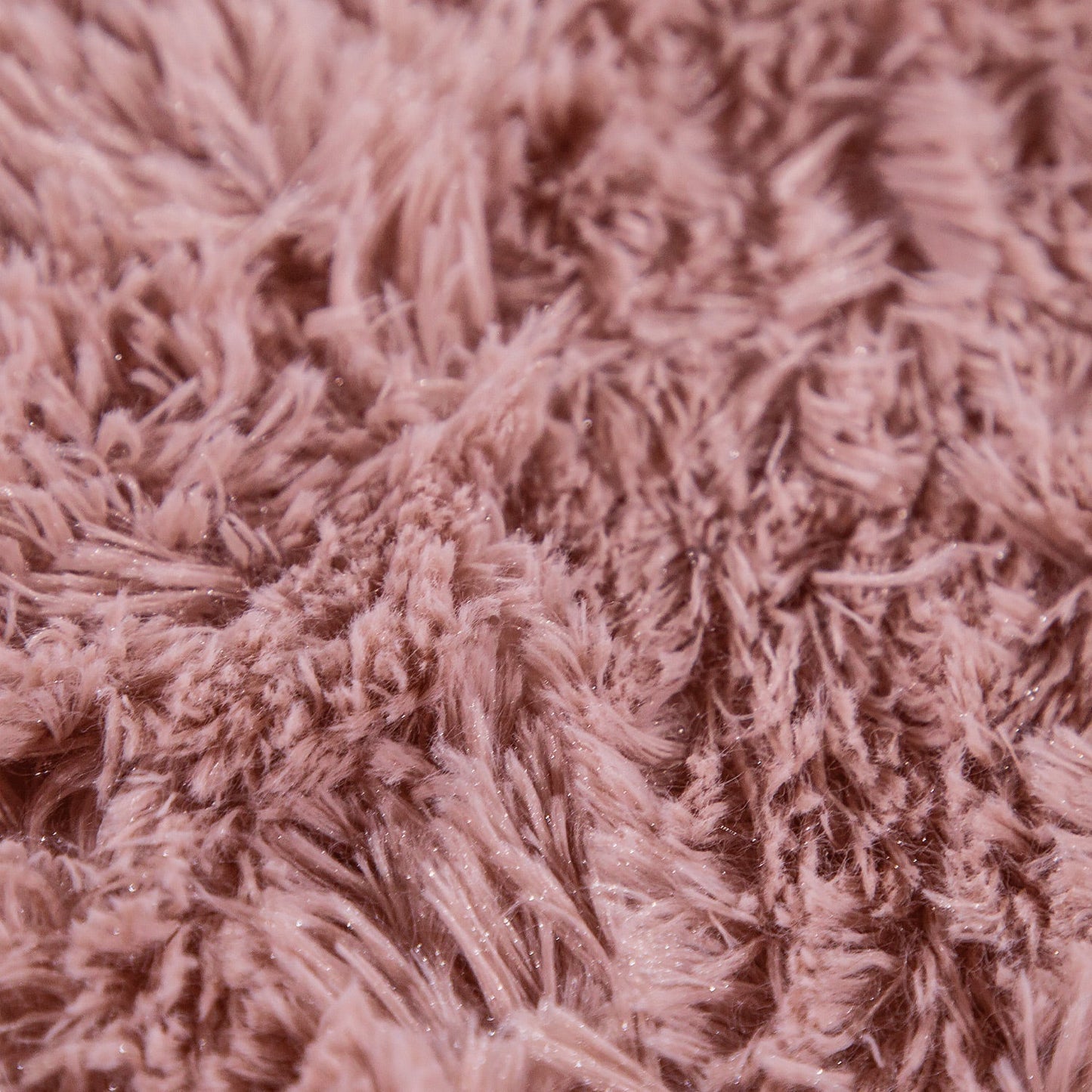 Solid Shag Rug Silky Soft & Fluffy In Rose-1