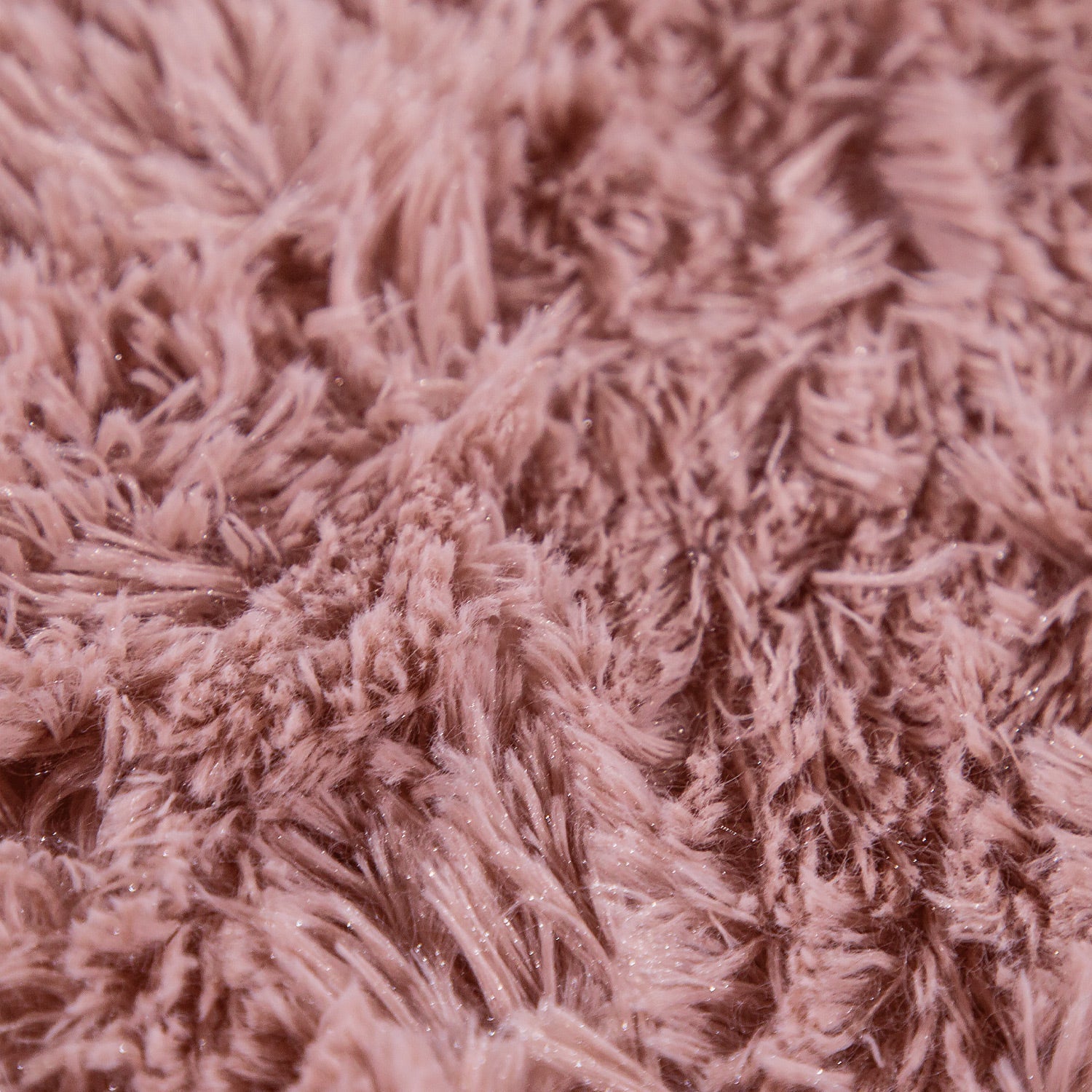 Solid Shag Rug Silky Soft & Fluffy In Rose-1