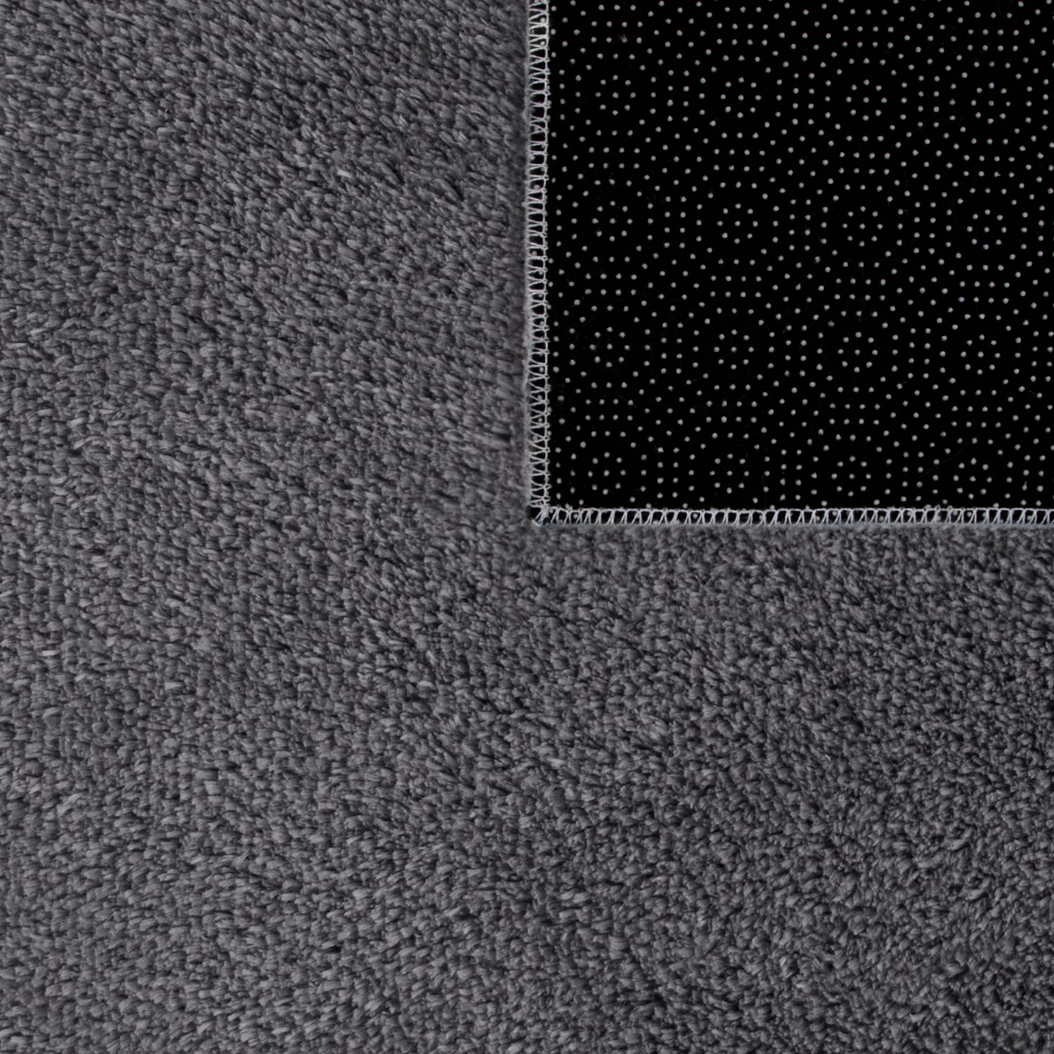 Soft Area Rug with Anti-Slip Backing Washable - Dark Gray-3
