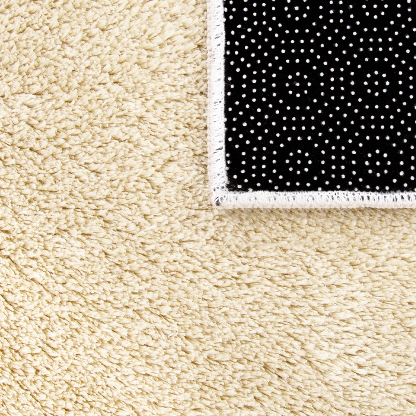 Soft Area Rug with Anti-Slip Backing Washable - Beige-3