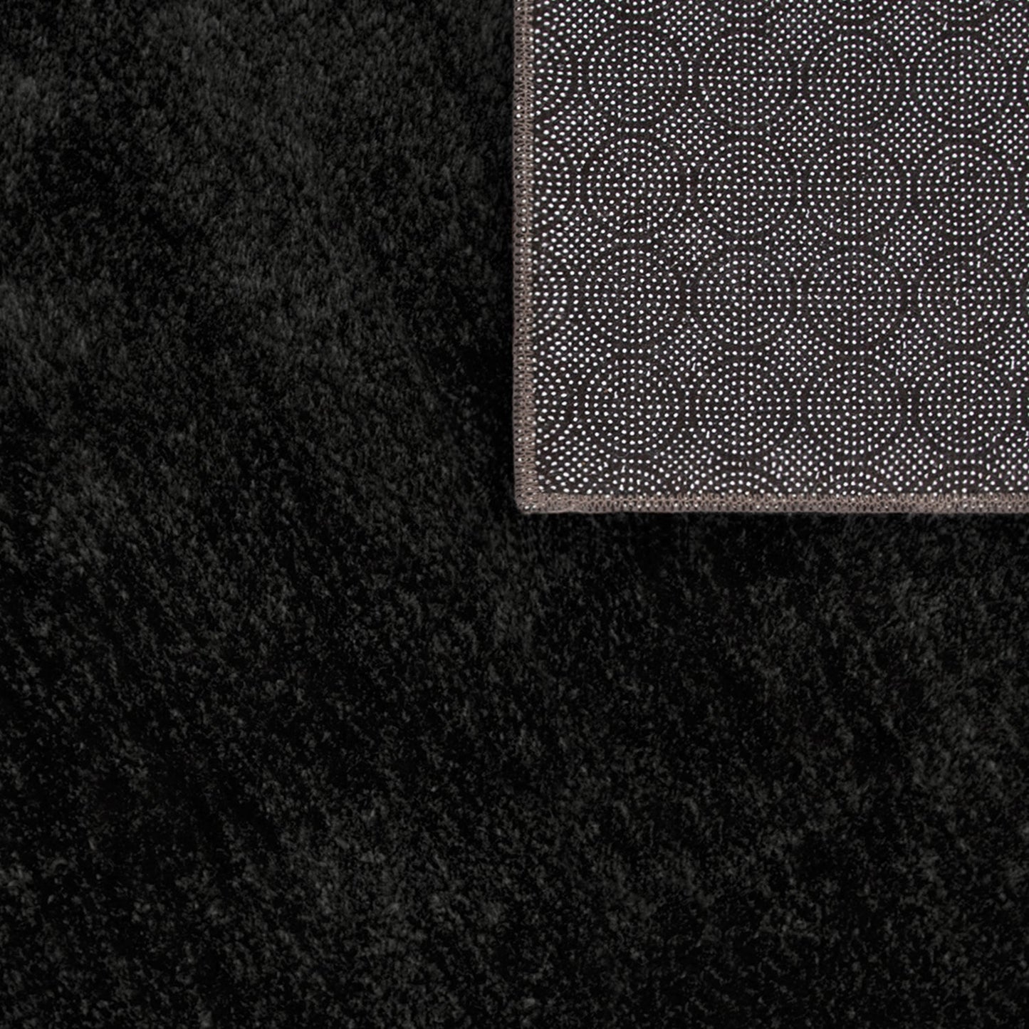 Soft Area Rug with Anti-Slip Backing Washable - Black-3