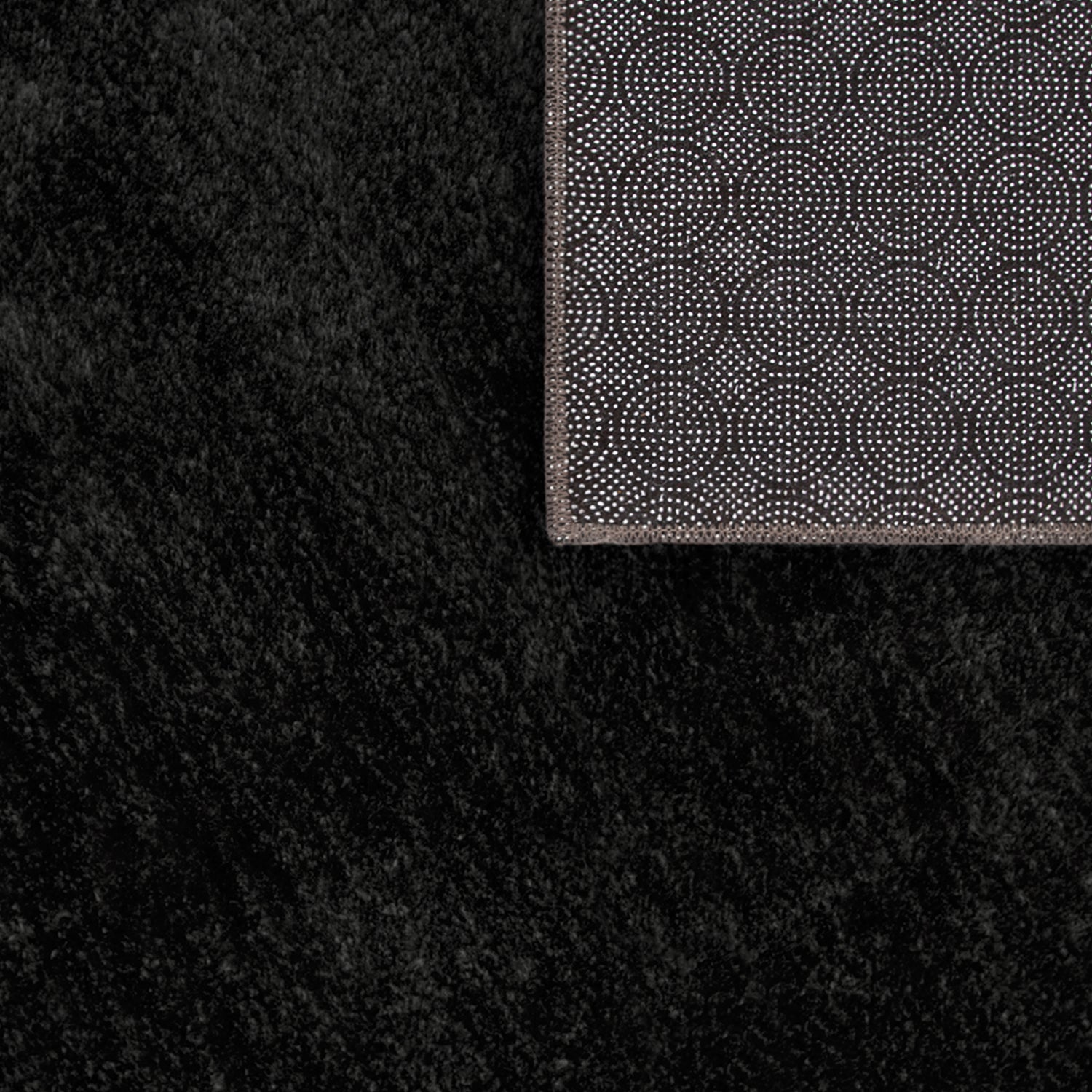 Soft Area Rug with Anti-Slip Backing Washable - Black-3