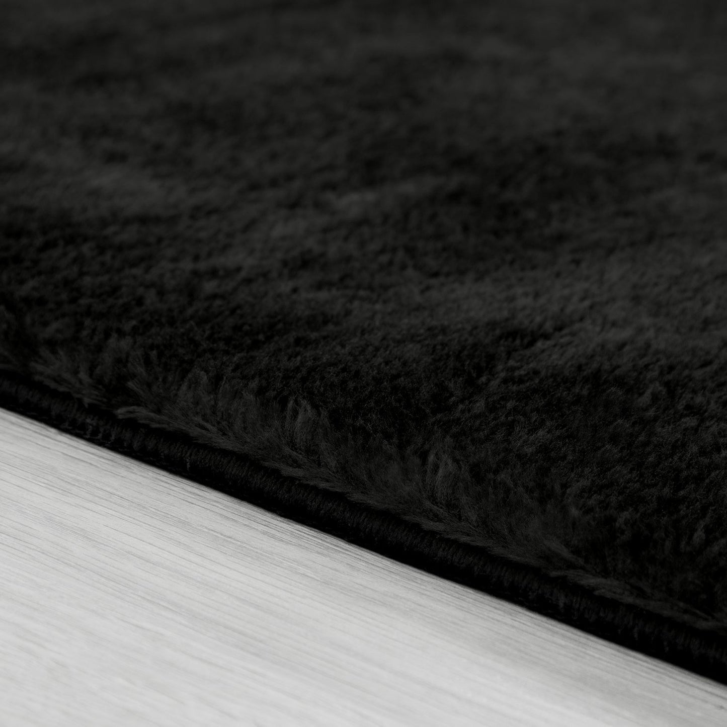 Soft Area Rug with Anti-Slip Backing Washable - Black-2