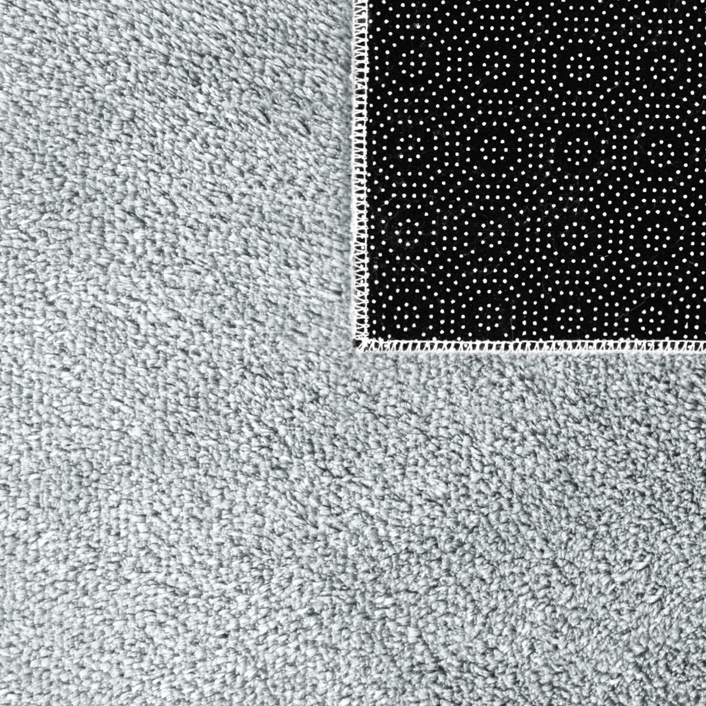 Soft Area Rug with Anti-Slip Backing Washable - Grey-3