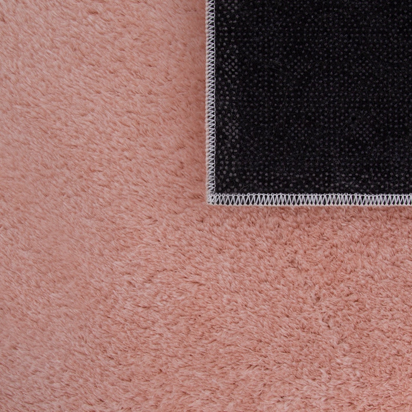Soft Area Rug with Anti-Slip Backing Washable - Pink-3