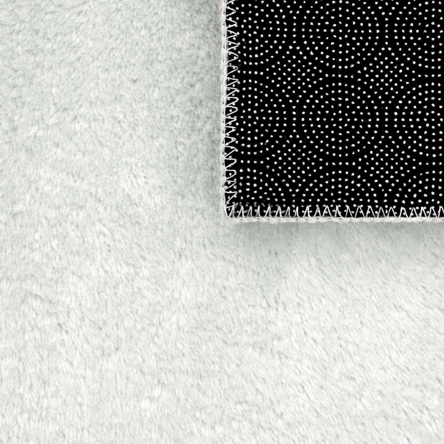 Soft Area Rug with Anti-Slip Backing Washable - Silver-3