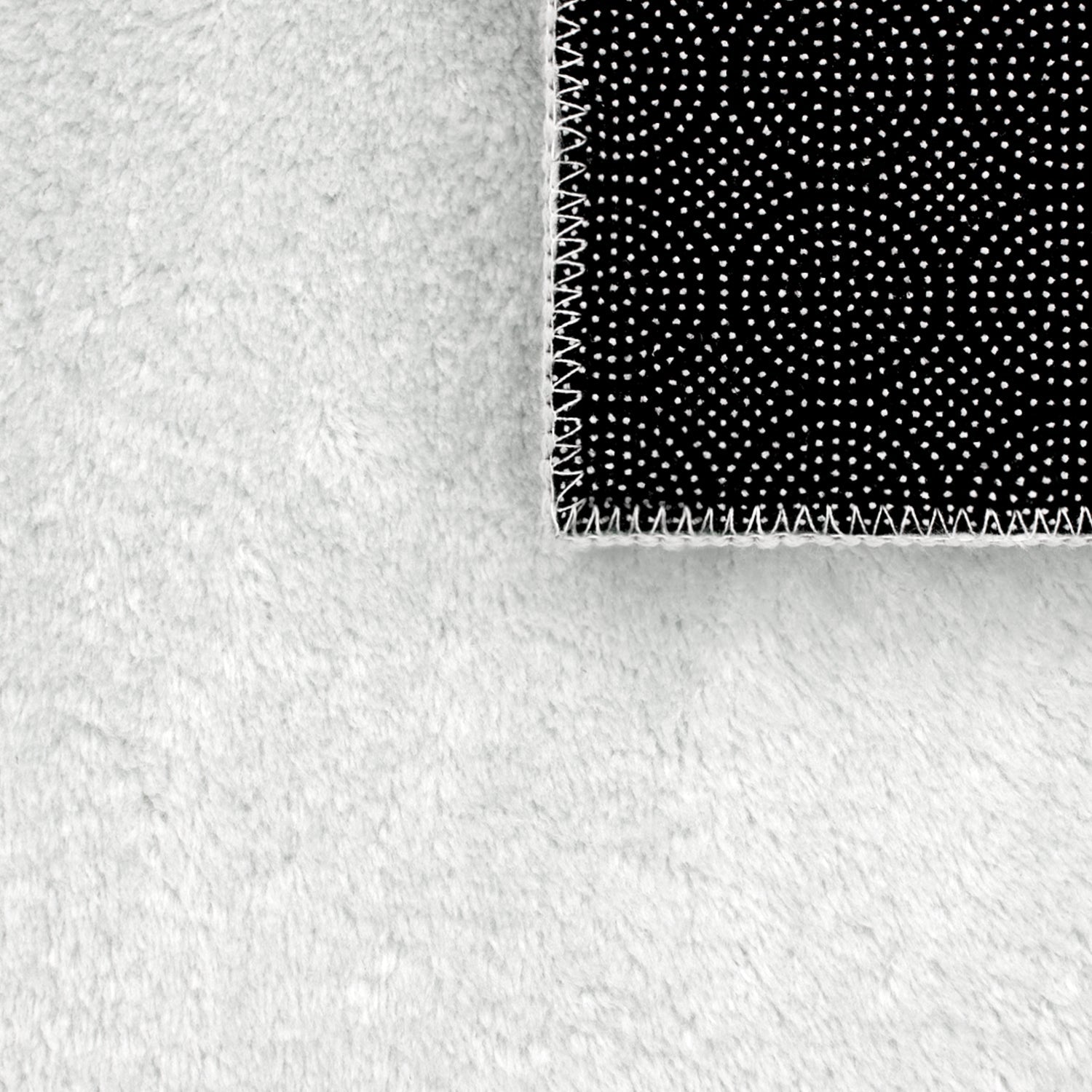 Soft Area Rug with Anti-Slip Backing Washable - Silver-3